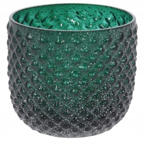 Świecznik szklany na tealight 10x10x9,5cm