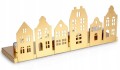 Świecznik metalowy złoty na 4 świeczki 30x8x11cm