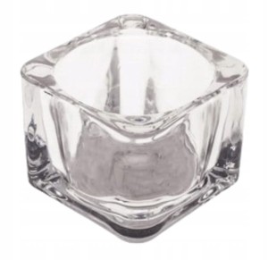 Świecznik szklany na tealight 4cm
