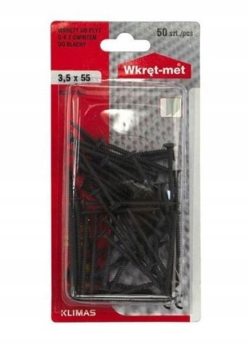 Wkręt do mocowania płyt G-K do metalu 3,5x55mm 50szt
