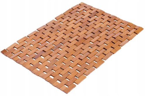 Mata antypoślizgowa bambusowa 42x60 cm do łazienki