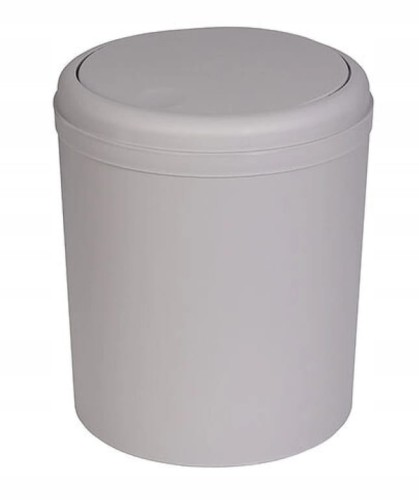 Kosz na śmieci 5 l szary matowy wahadłowa klapka