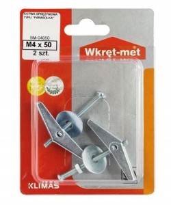 Kotwy sprężynowe parasolka 4x50mm G-K stalowe