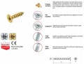 Wkręty hartowane do drewna 6x60mm 8szt PZ3 złote