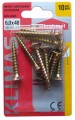 Wkręty hartowane do drewna 6x40mm 10szt PZ3 złote