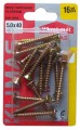 Wkręty hartowane do drewna 5x40mm 16szt PZ2 złote