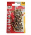 Wkręty hartowane do drewna 5x30mm 20szt PZ2 złote