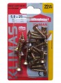 Wkręty hartowane do drewna 5x25mm 22szt PZ2 złote