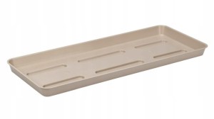 Podstawka pod doniczkę plastikowa 40 cm prostokątna karmelowa