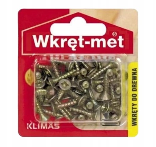 Wkręty hartowane do drewna 4x20mm 40szt PZ2 złote