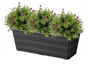 Doniczka balkonowa 40 cm skrzynka antracytowa