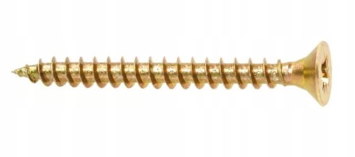 Wkręty hartowane do drewna 3,5x35mm 32szt PZ2 złote