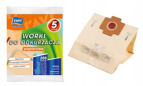 Worki do odkurzacza Zelmer Z05 zapasowe 5 sztuk 