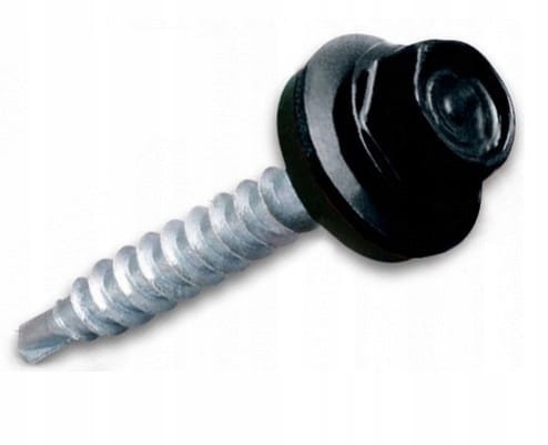 Wkręt farmerski 4,8x35mm 20szt  łeb sześciokątny czarny