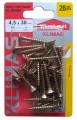 Wkręty hartowane do drewna 4,5x30mm 28szt PZ2 złote