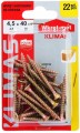 Wkręty hartowane do drewna 4,5x40mm 22szt PZ2 złote