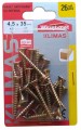 Wkręty hartowane do drewna 4,5x35mm 26szt PZ2 złote