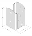 Podstawa słupa przykręcana 91x150x2,0mm czarna