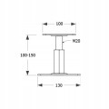 Podstawa słupa M20 100x130x3mm ocynkowana