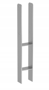 Podstawa słupa wspornik typu H stalowa 91x600x6mm