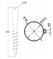 Podstawa słupa parasola stalowa 68x650mm świder