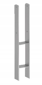 Podstawa słupa wspornik typu H stalowa 80x600mm