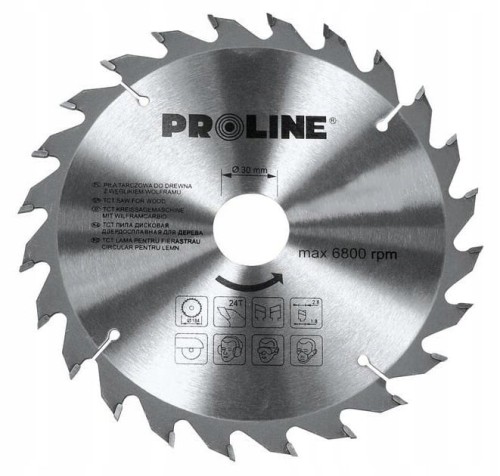 Tarcza do cięcia drewna 250x24Tx30mm solidna węglik
