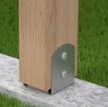 Podstawa słupa 71x120x60mm kotwa złota
