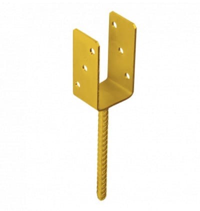 Podstawa słupa kotwa 71x120x60mm złota