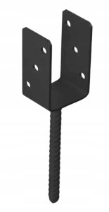 Podstawa słupa kotwa czarna 91x120x60mm 