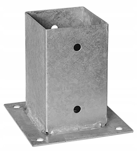 Podstawa słupa przykręcana do betonu 91x150x2mm ocynk