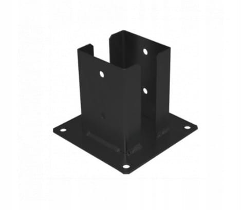 Podstawa słupa przykręcana do betonu 92x150x2mm czarna