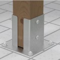 Podstawa słupa przykręcana do betonu 92x150x2mm czarna