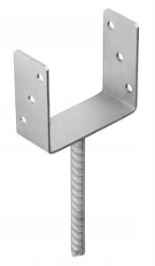 Podstawa słupa kotwa 141x120x60mm do wmurowania ocynk