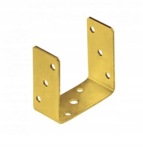 Podstawa słupa przykręcana do betonu złota kotwa 121x120x60 mm