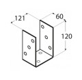 Podstawa słupa przykręcana do betonu złota kotwa 121x120x60 mm