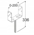 Podstawa słupa przykręcana do betonu 0-200x336 mm