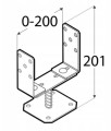 Podstawa słupa przykręcana do betonu 0-200x200 mm
