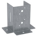 Podstawa słupa otwarta przykręcana kotwa cynk 121x150x2 mm