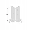 Podstawa do łączenia słupów ocynkowana 75x75x200x3 mm