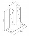 Podstawa słupa przykręcana do betonu ocynkowana 101x200 mm