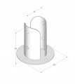 Podstawa parasola 82x150mm cynk ogniowy