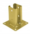 Podstawa słupa 71x150x2mm złota cynk galwaniczny