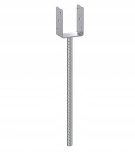 Podstawa słupa kotwa ocynkowana 141x624x12mm
