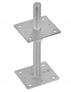 Podstawa słupa regulowana M24 110x250x4mm ocynk