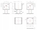 Podstawa słupa przykręcana do betonu 101x101x163mm