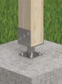 Podstawa słupa przykręcana do betonu 101x101x163mm