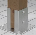 Podstawa słupa przykręcana do betonu 102x150x2,5mm