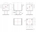 Podstawa słupa regulowana 121x121x163mm ocynkowana