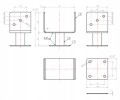Podstawa słupa przykręcana do betonu 141x141x163mm